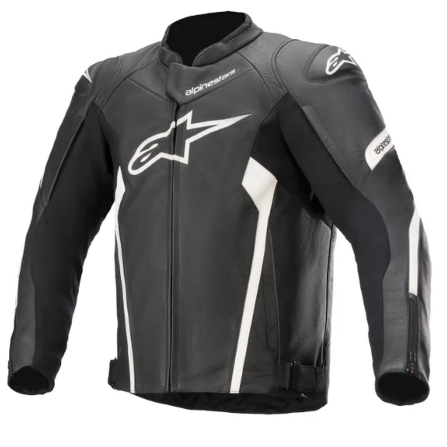 Alpinestars Faster V2 Leather Jacket Black White