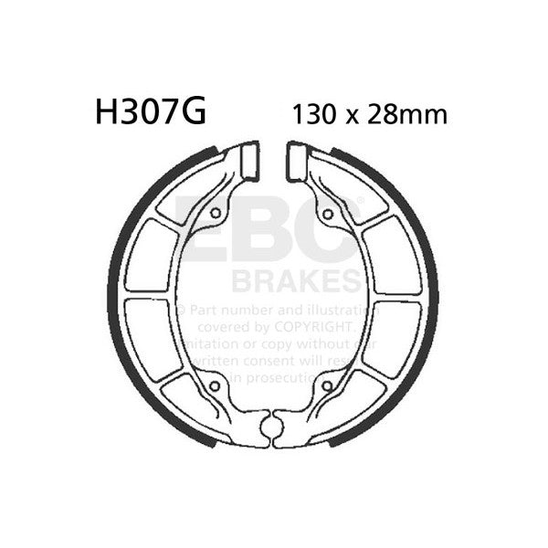 EBC Grooved Brake Shoe Set H307G