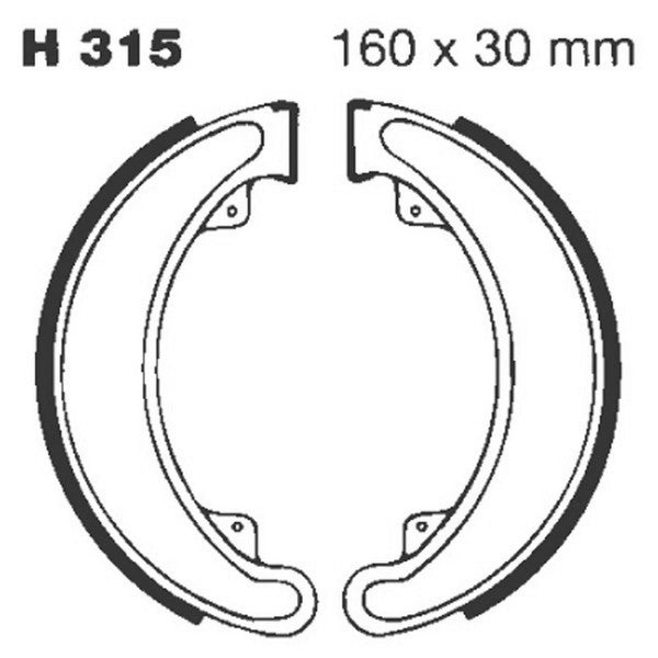 H315 EBC Brake Shoes