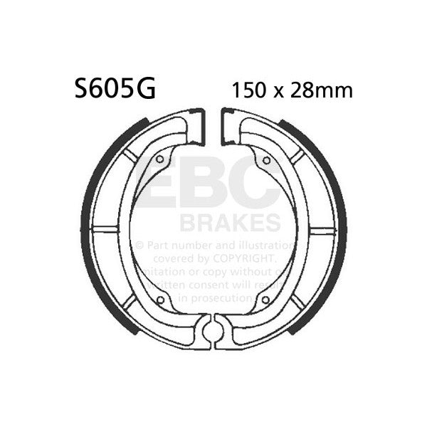 EBC Grooved Brake Shoe Set S605G