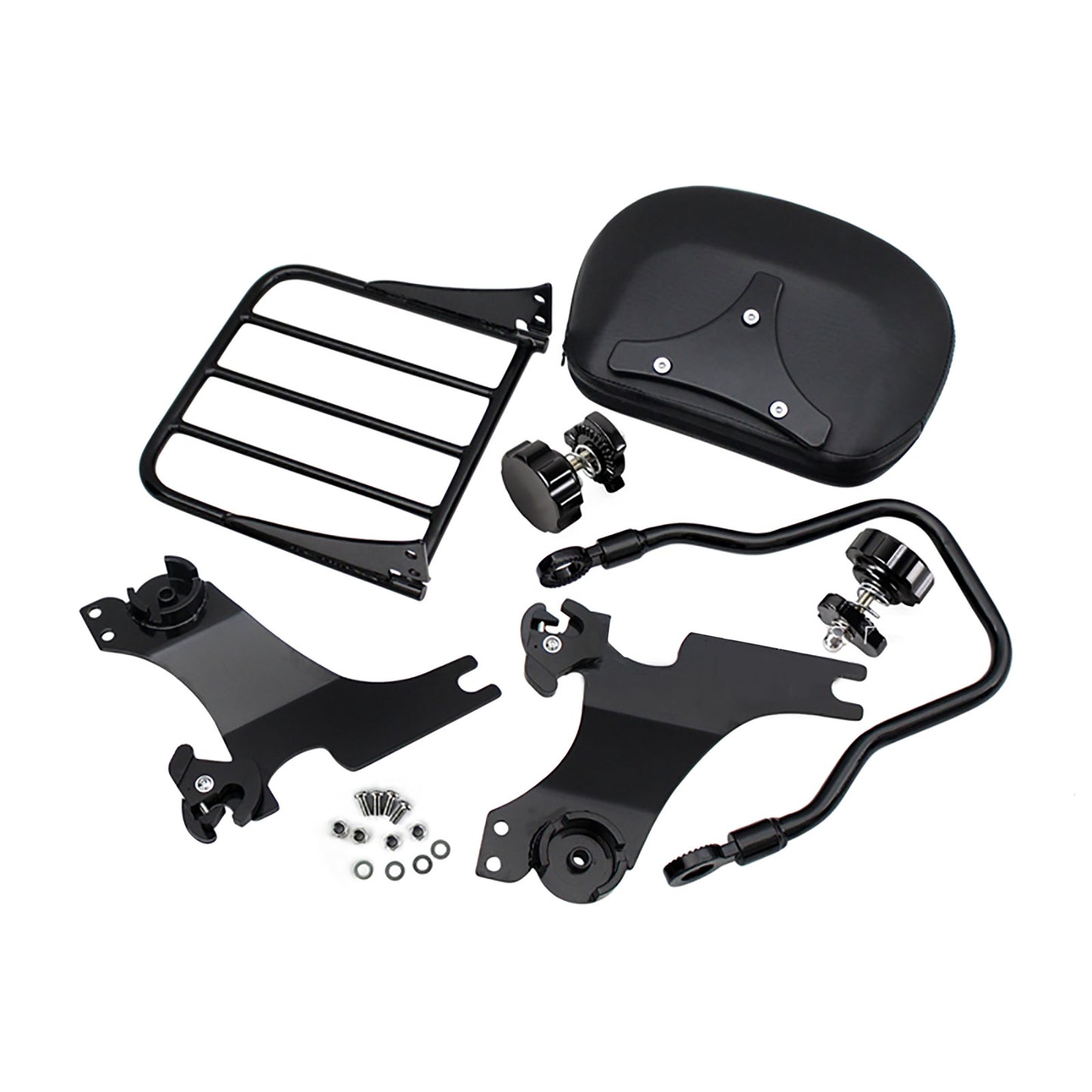 Dyna Sissy Bar and Backrest Black