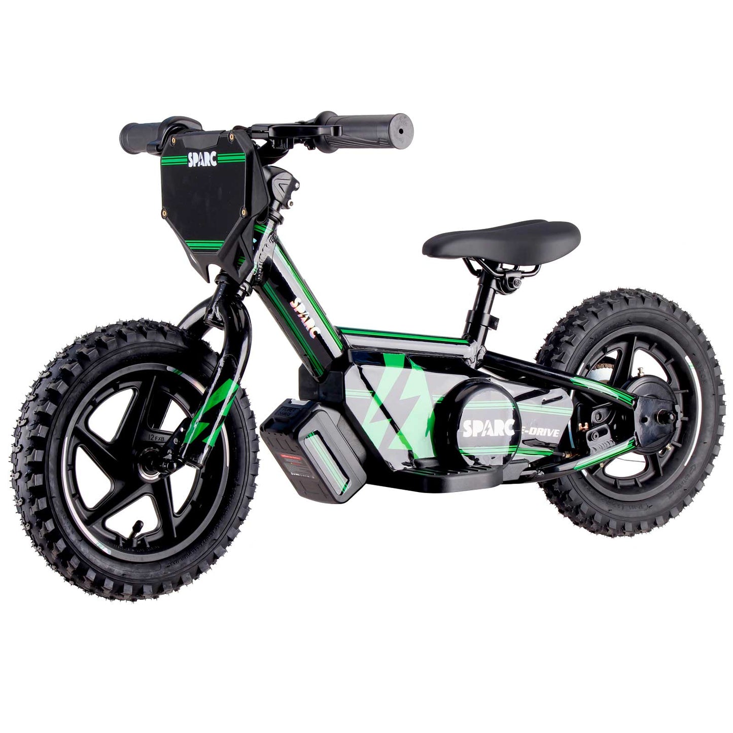 12 Inch Kids Electric Balance Bike Green 200w
