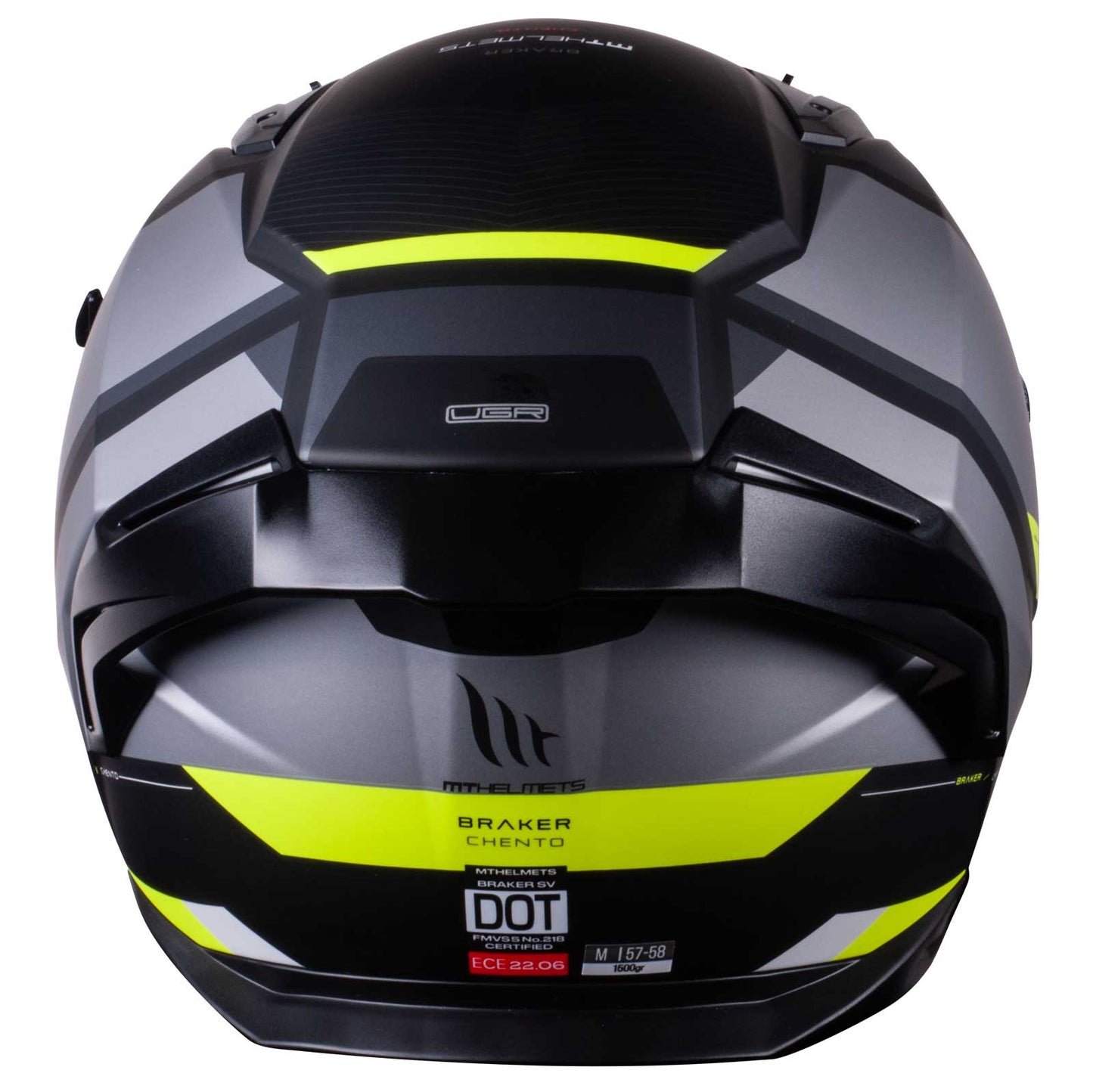 MT Braker SV Chento B3 Matt Black Yellow Full Face Helmet