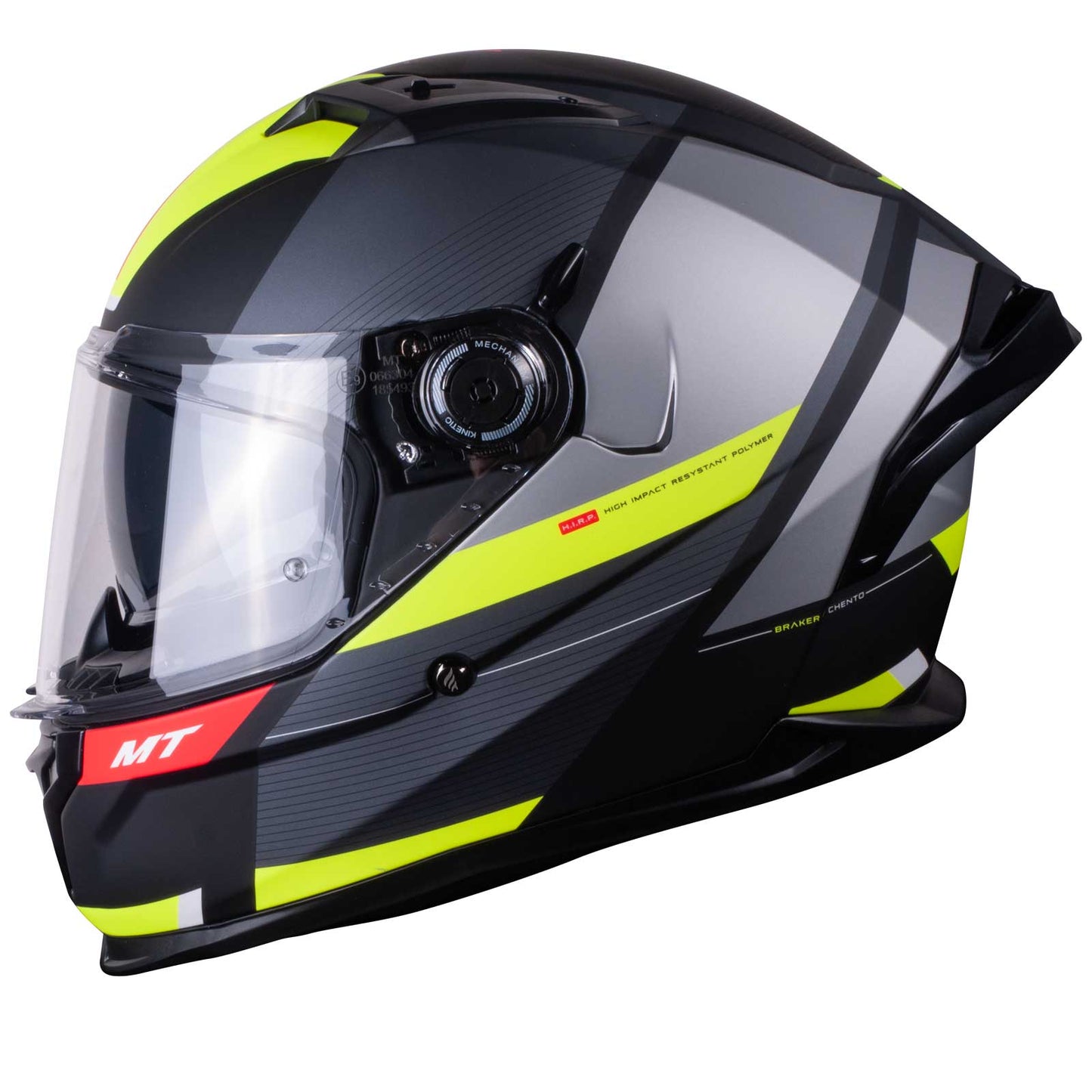 MT Braker SV Chento B3 Matt Black Yellow Full Face Helmet