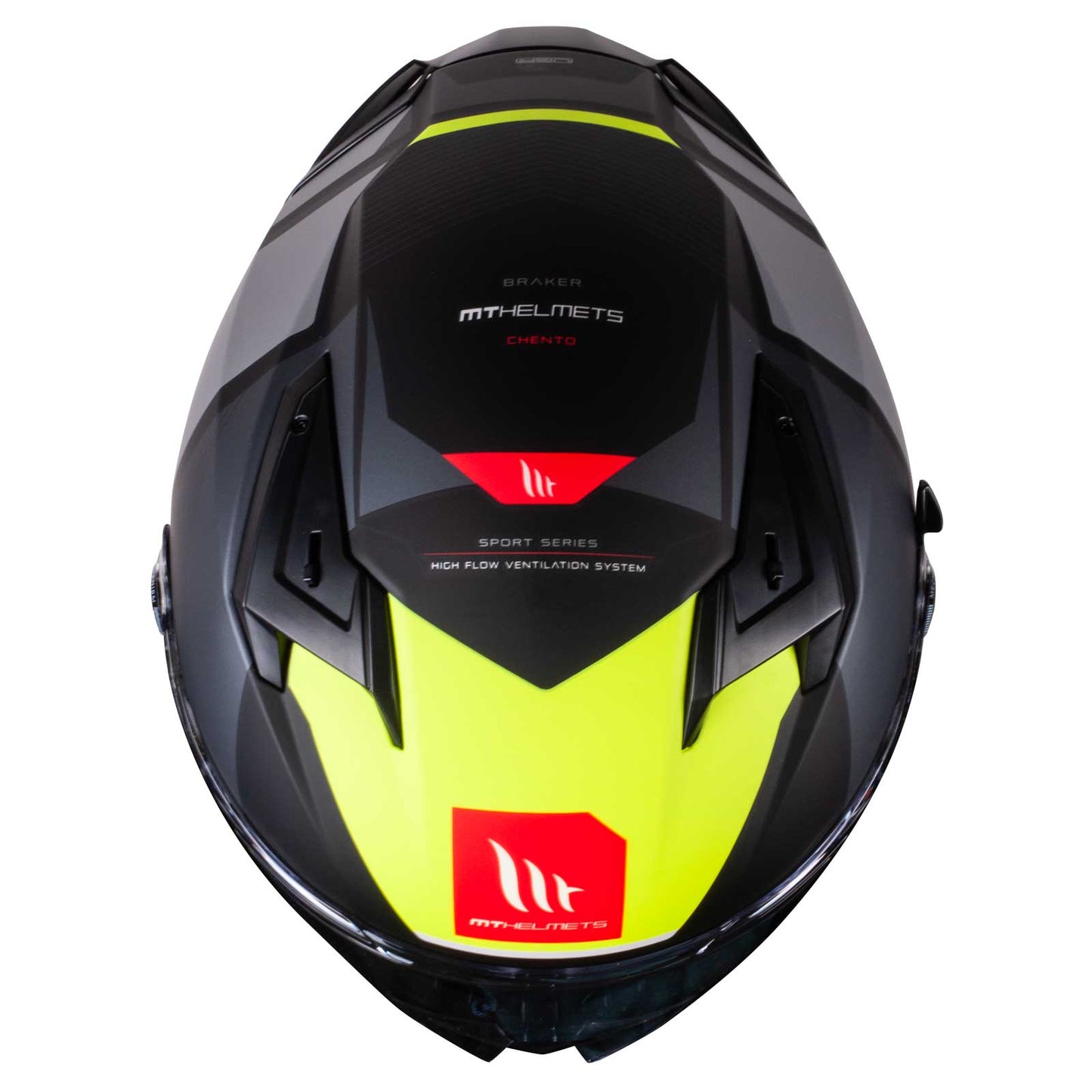 MT Braker SV Chento B3 Matt Black Yellow Full Face Helmet