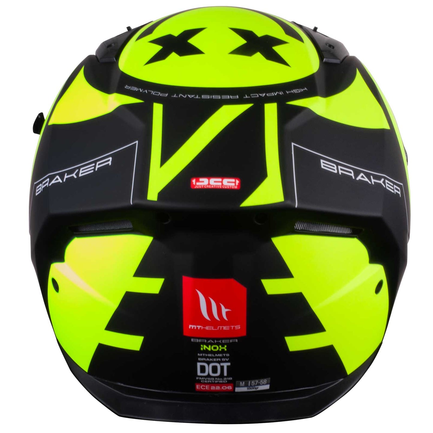 MT Braker SV Inox A3 Matt Black Yellow Full Face Helmet