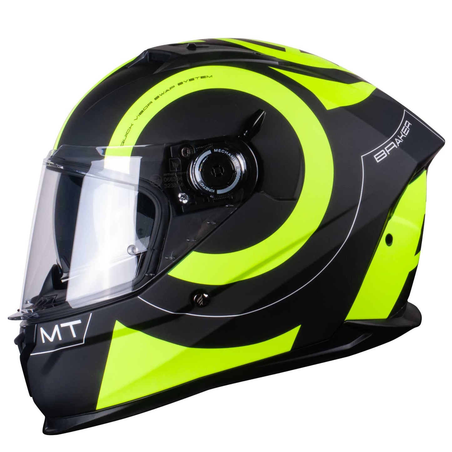 MT Braker SV Inox A3 Matt Black Yellow Full Face Helmet