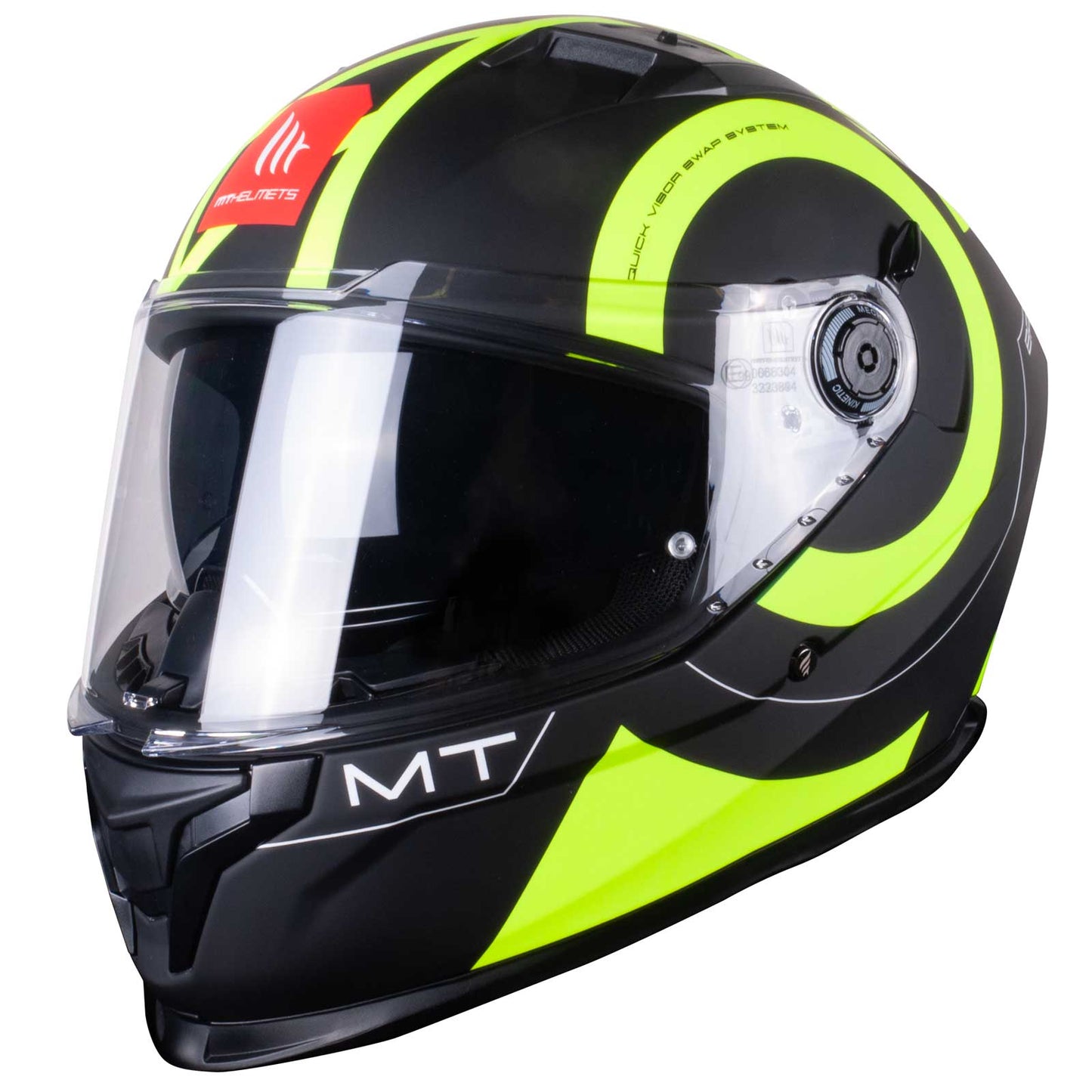 MT Braker SV Inox A3 Matt Black Yellow Full Face Helmet