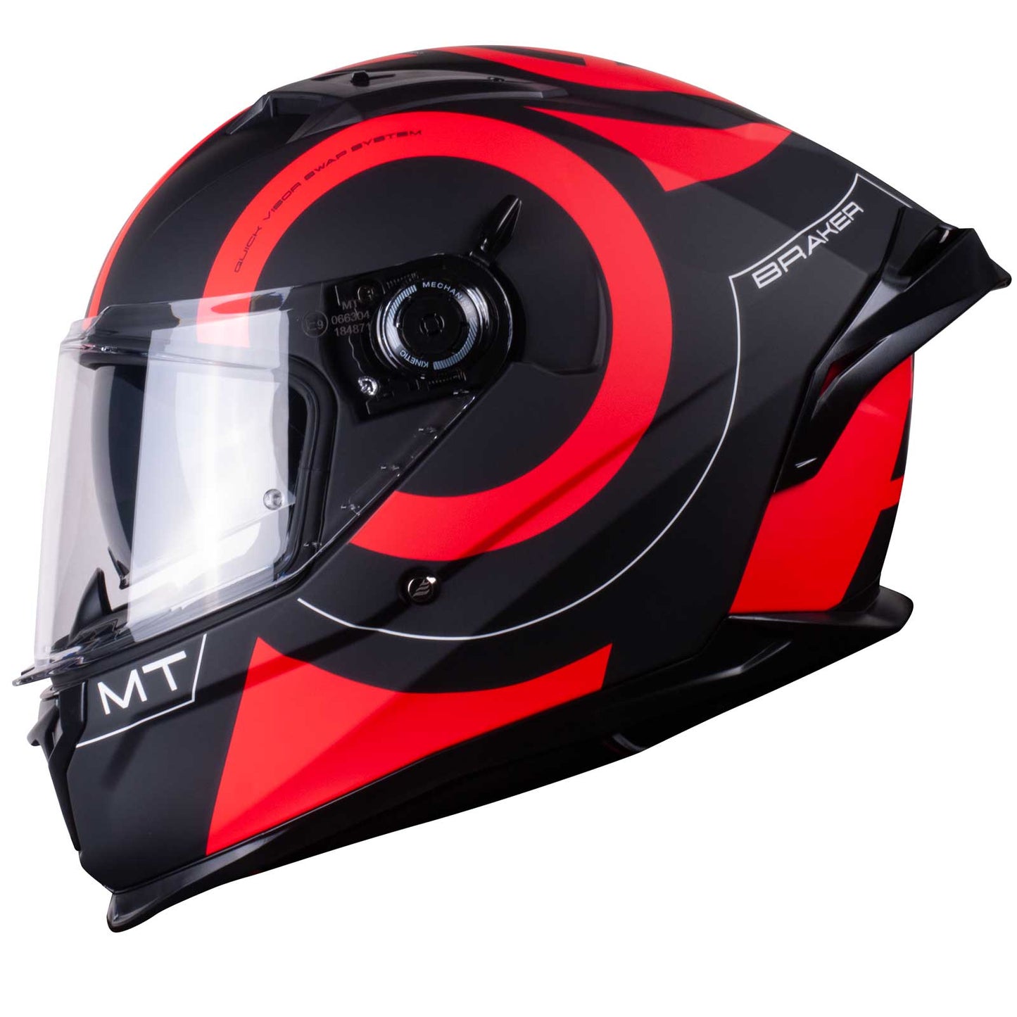 MT Braker SV Inox A5 Matt Black Red Full Face Helmet