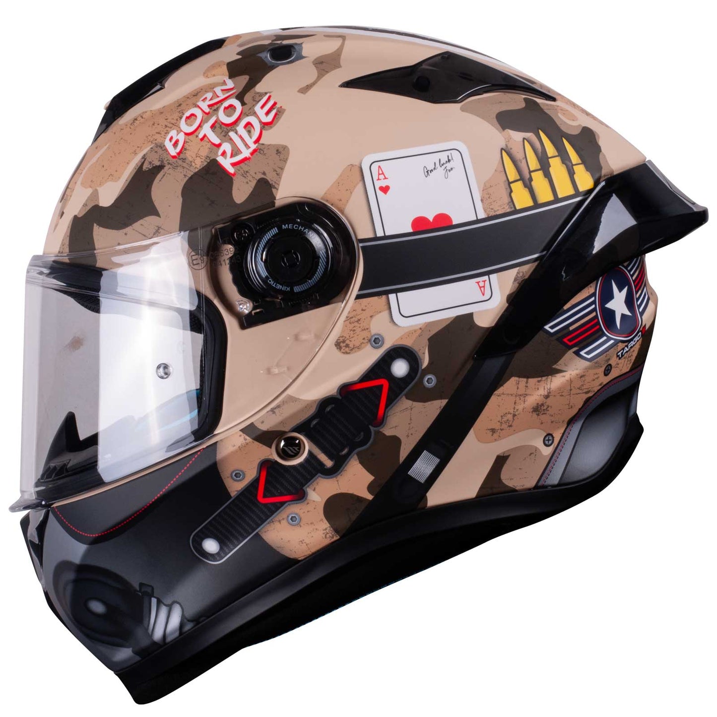 MT Targo S Patton A2 Matt Sand Camo Full Face Helmet