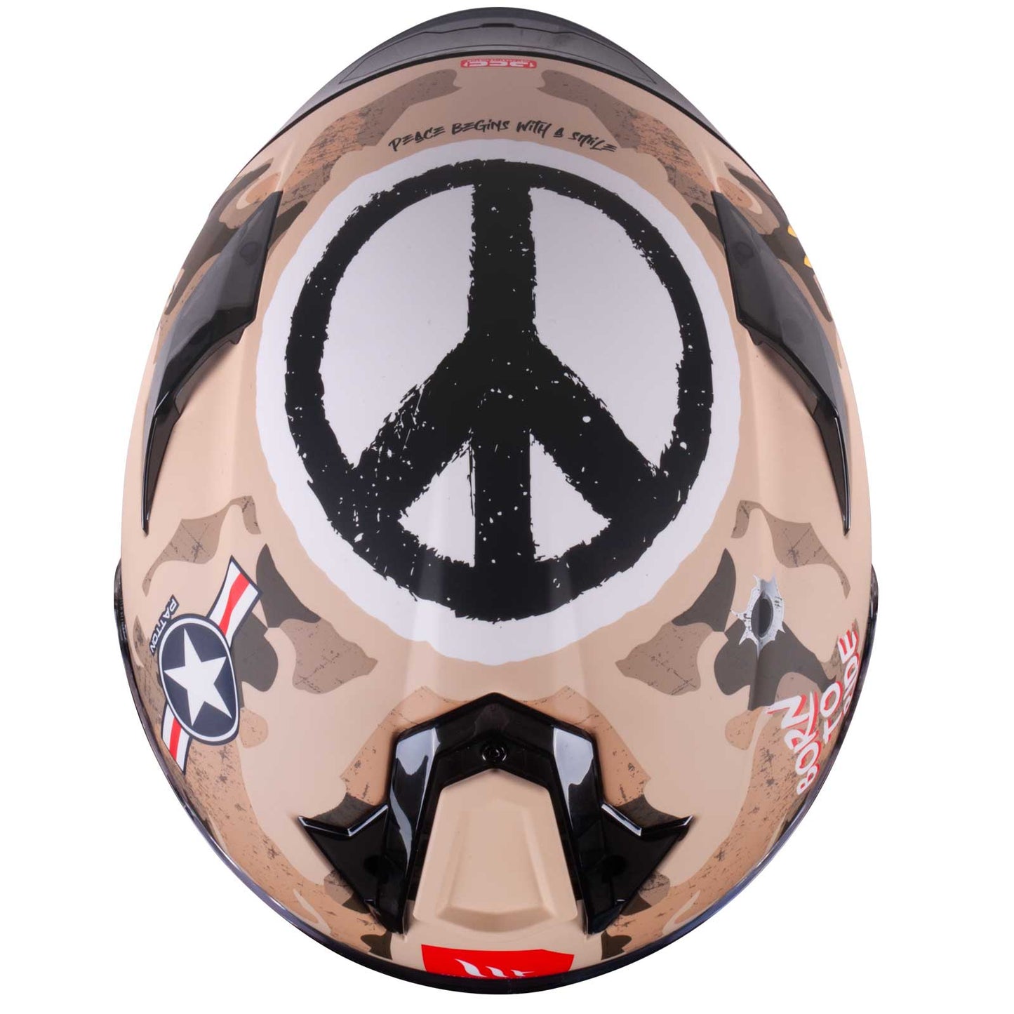 MT Targo S Patton A2 Matt Sand Camo Full Face Helmet