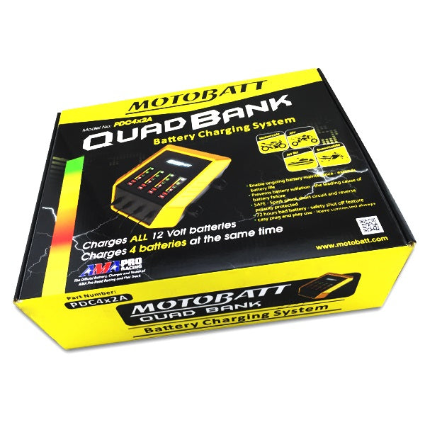 Motobatt PDC4x2A Quad Bank Charger