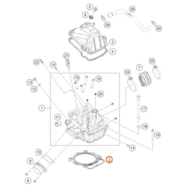 79430036010 Genuine KTM Cylinder Head Gasket SXF EXCF 450 500 2016 - 2024