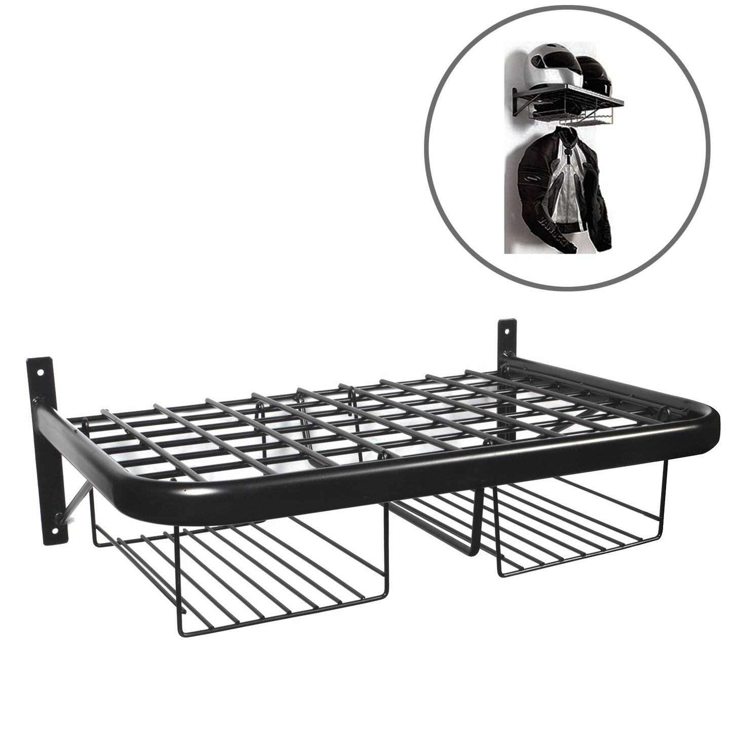 Twin Clothing and Helmet Shelf Black