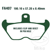 FA407 HH EBC Double-H Sintered Brake Pads