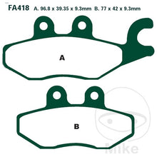 SFA418 EBC Organic Scooter Brake Pads