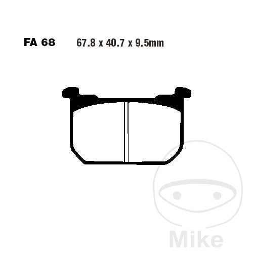 FA068 EBC Standard Organic Brake Pads