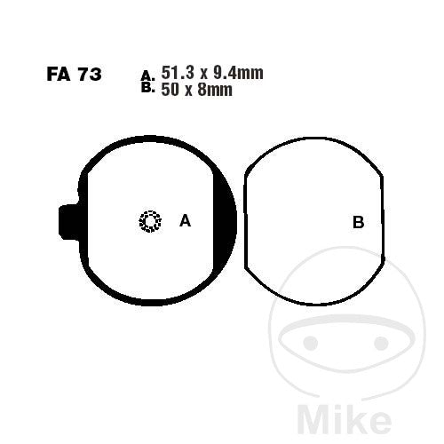 FA073 EBC Standard Organic Brake Pads