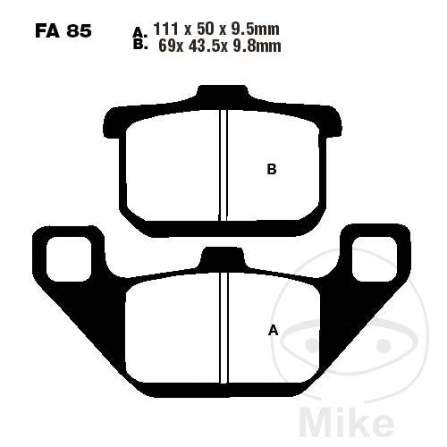 FA085 HH EBC Double-H Sintered Brake Pads