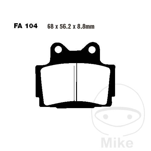 FA104 EBC Standard Organic Brake Pads