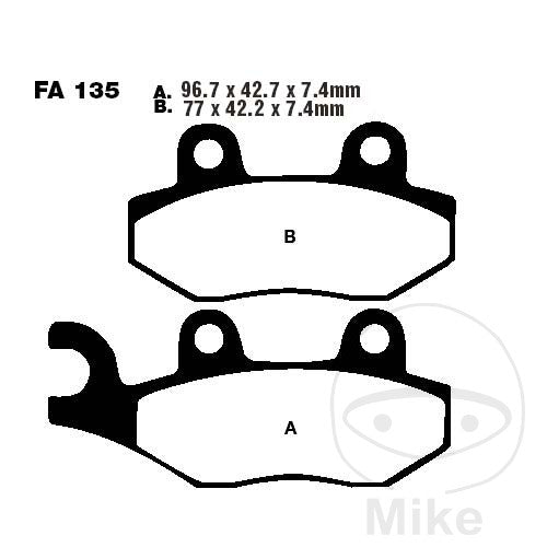 FA135 TT EBC Carbon Organic Brake Pads