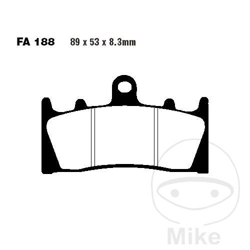 FA188 EBC Standard Organic Brake Pads