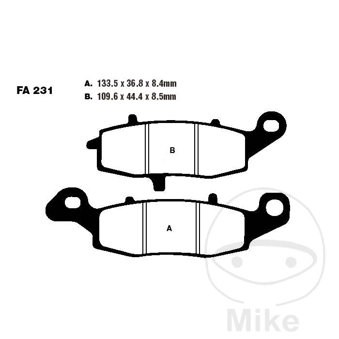 FA231 HH EBC Double-H Sintered Brake Pads