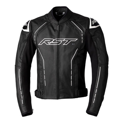 RST S1 Leather Jacket Black White