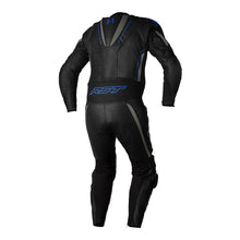 RST S1 Leather Suit Black Grey Neon Blue