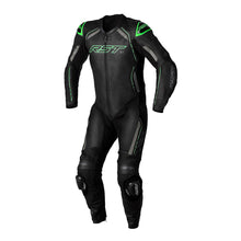 RST S1 Leather Suit Black Grey Neon Green