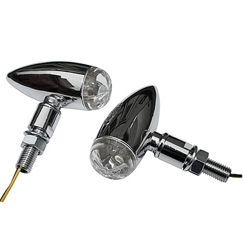 LED Chrome/Clear Torpedo Indicator Micro Bullet