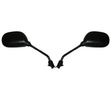 8mm Yamaha Rectangle Mirrors Black Pair