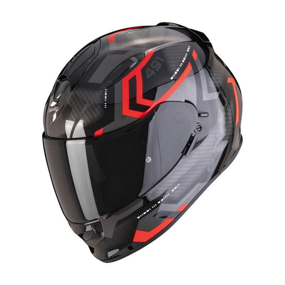 Scorpion Exo 491 Spin Black Red Full Face Helmet