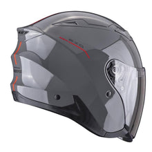 Scorpion Exo 230 SR Cement Grey Red Open Face Helmet