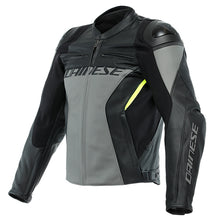 Dainese Racing 4 Leather Jacket Grey Black