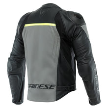 Dainese Racing 4 Leather Jacket Grey Black