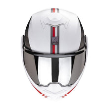 Scorpion Exo-Tech Evo Genre Flip Front Helmet White Silver Red