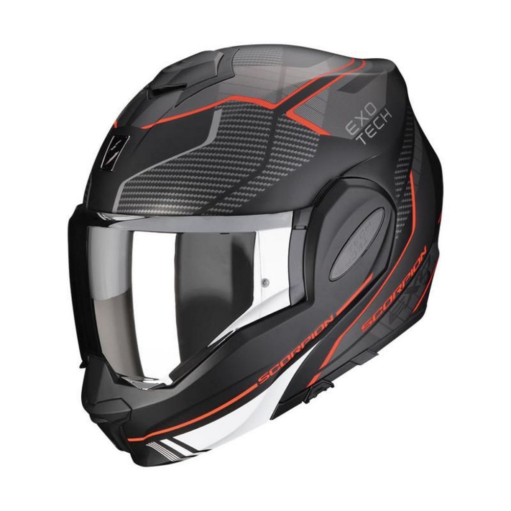 Scorpion Exo-Tech Evo Animo Modular Helmet Black Red