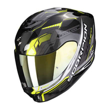 Scorpion Exo 391 Haut Full Face Helmet Black Silver Yellow