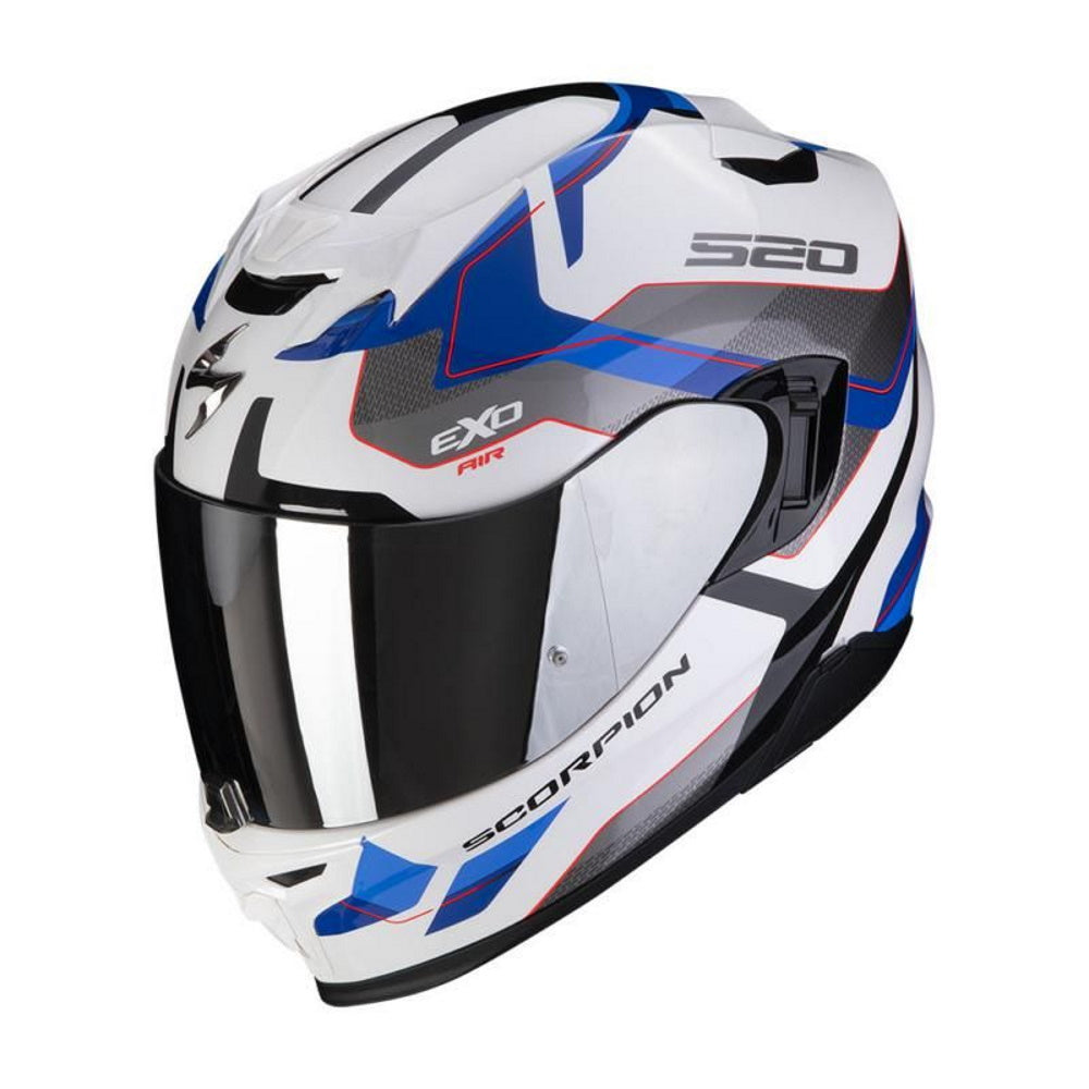 Scorpion Exo 520 Evo Full Face Helmet Elan White Blue