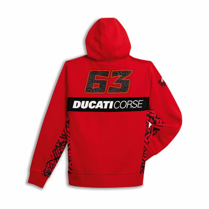 Ducati Dual Pecco Bagnaia 63 Hooded Sweatshirt