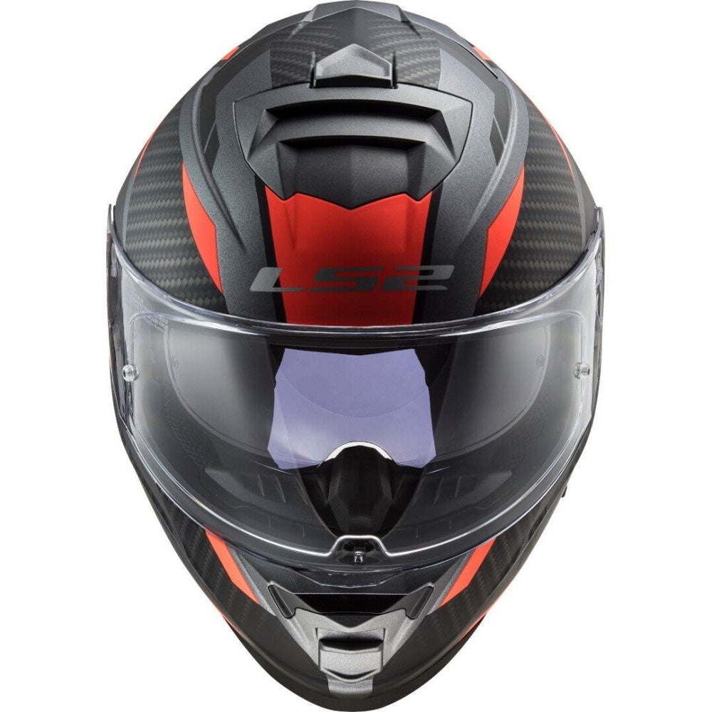 LS2 FF800 Storm II Racer Full Face Helmet Matt Titanium Fluo Orange