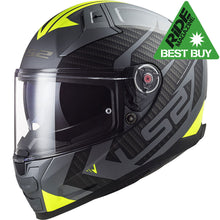 LS2 FF811 Vector II Splitter Full Face Helmet Matt Titanium H-V Yellow