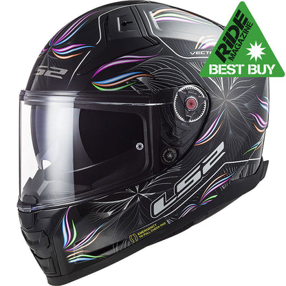 LS2 FF811 Vector II Tropical Full Face Helmet Black White