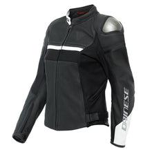 Dainese Rapida Lady Leather Jacket Perforated Matt Black White