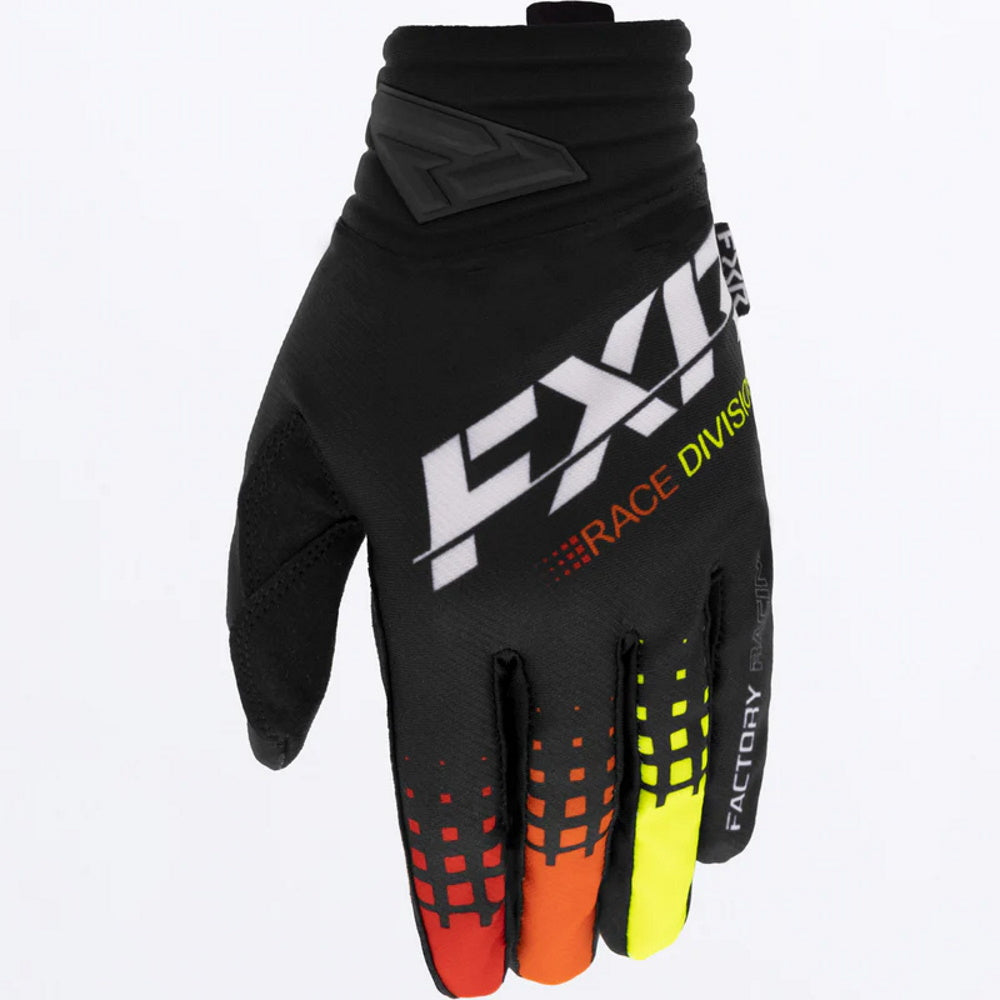 FXR Prime Motocross Glove Black Red Orange