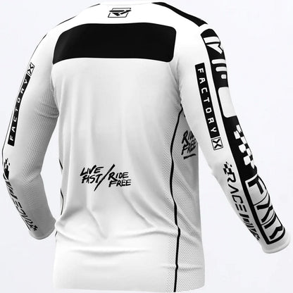 FXR Youth Podium Motocross Jersey White Black