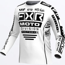 FXR Youth Podium Motocross Jersey White Black