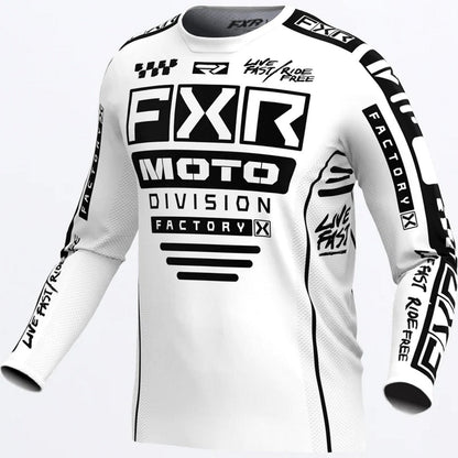 FXR Youth Podium Motocross Jersey White Black