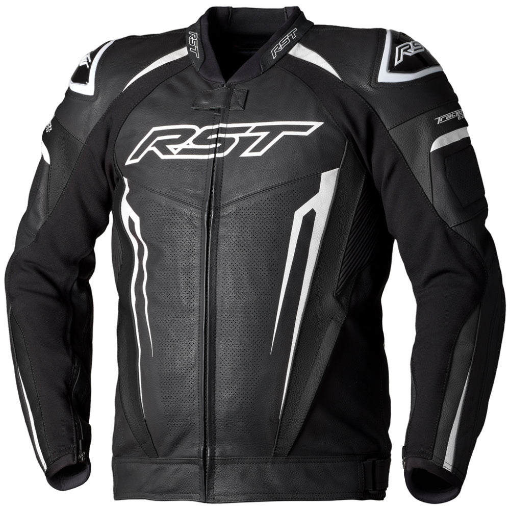 RST Tractech Evo 5 Leather Jacket Black White